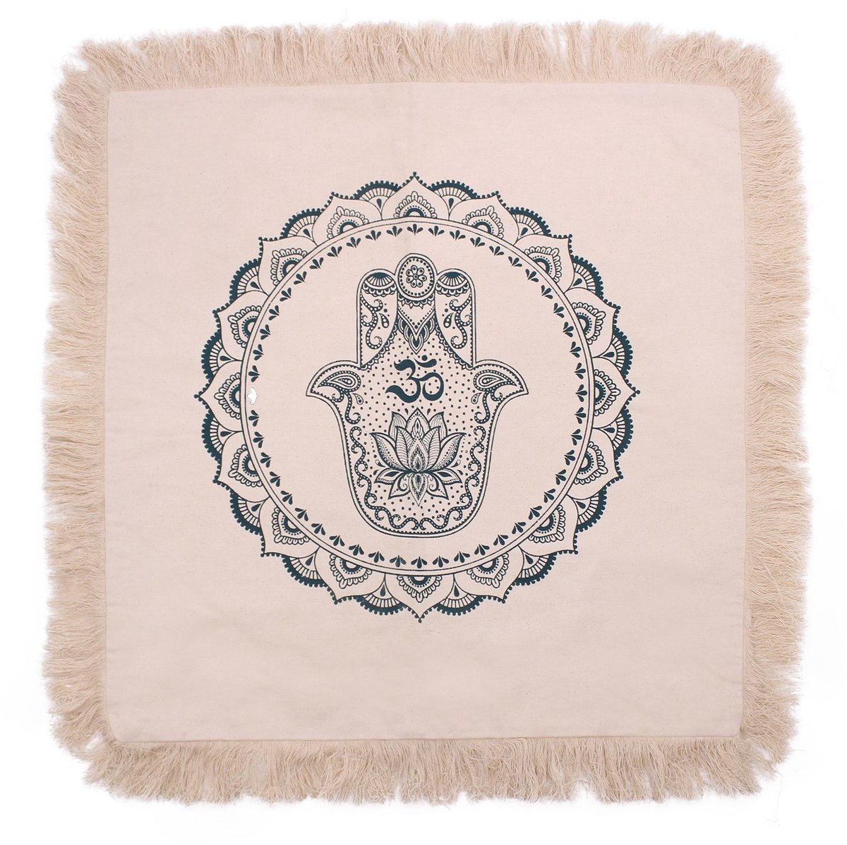 4 x Hamsa Mandala Cushion - 60x60cm - green