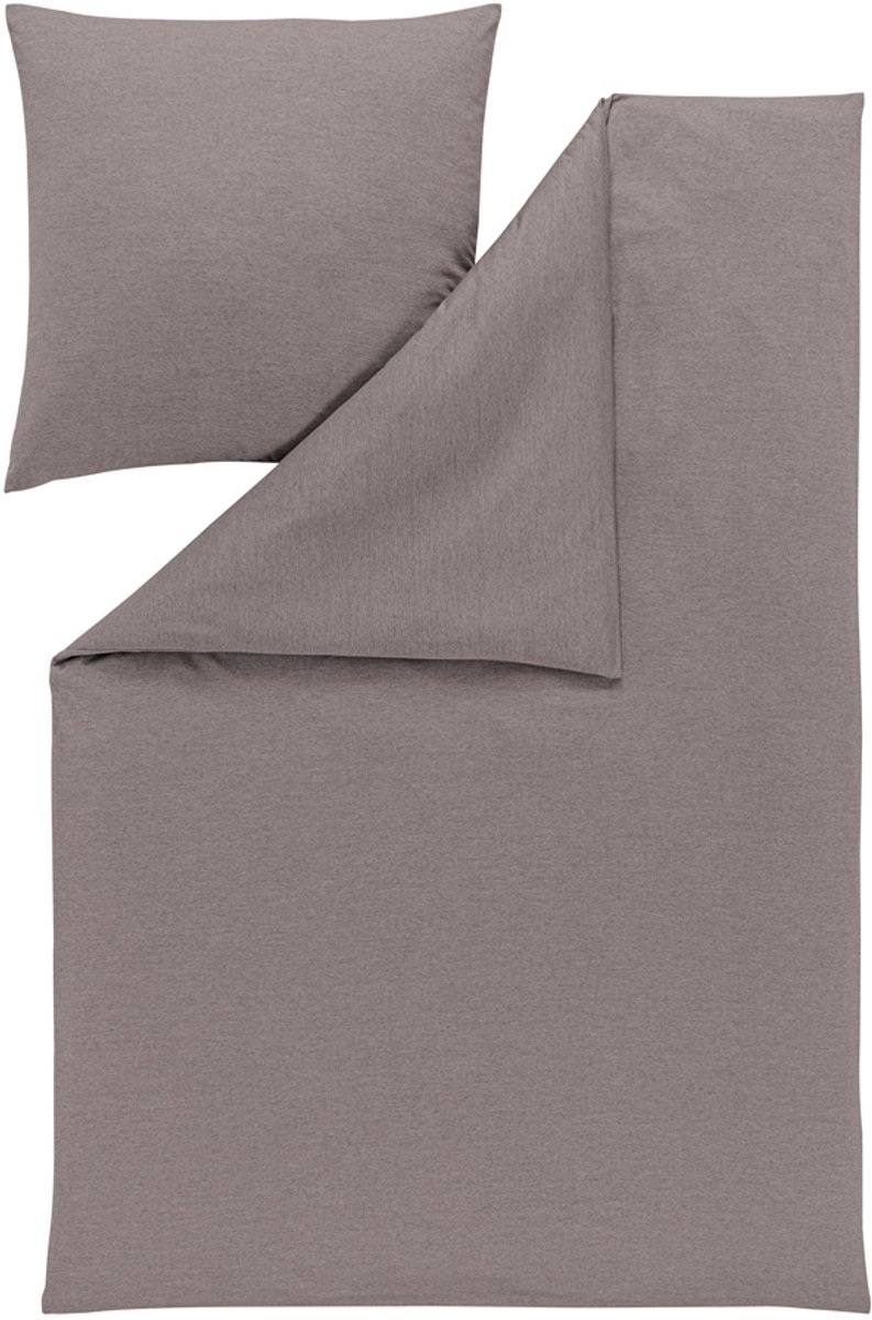 Estella Takoma 6873.295 - Dekbedovertrekset - Mako-interlockjersey - 160 x 200 cm - 3-delig Taupe