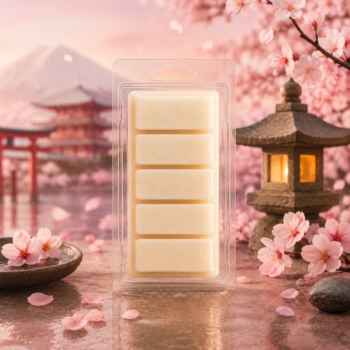 Waxmelts Sakura - Rituals geinspireerd - Snapbar - 55 gram - Sojawas - Handmade - Dierproefvrij - Vegan - Huisparfum - Voor in geurbrander - Waxbrander - Geur in huis - Wax melt - Geurkaars - Parfum