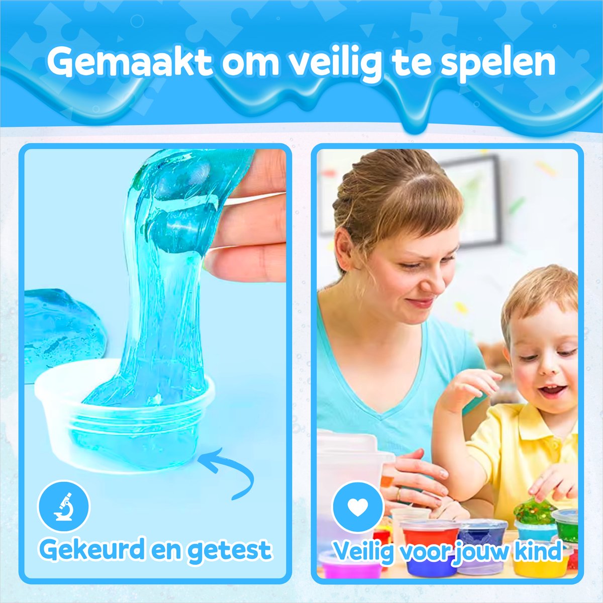 Slijm Maken Set XL 2-Pack – 124 Onderdelen – Slijm Pakket met Schort – DIY Knutselpakket – Speelslijm Maker — afbeelding 4