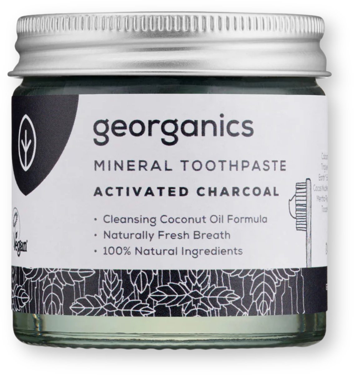 Georganics natuurlijke tandpasta | houtskool | fluoridevrij | 60 ml