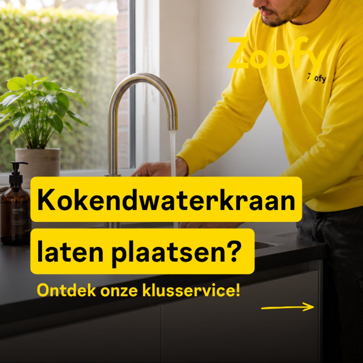 Installatie kokendwaterkraan - Door Zoofy in samenwerking met bol.com - Installatie-afspraak gepland binnen 1 werkdag