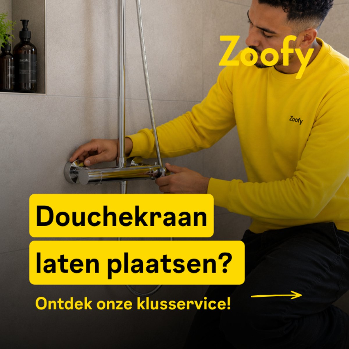 Installatie douchekraan - Door Zoofy in samenwerking met bol.com - Installatie-afspraak gepland binnen 1 werkdag