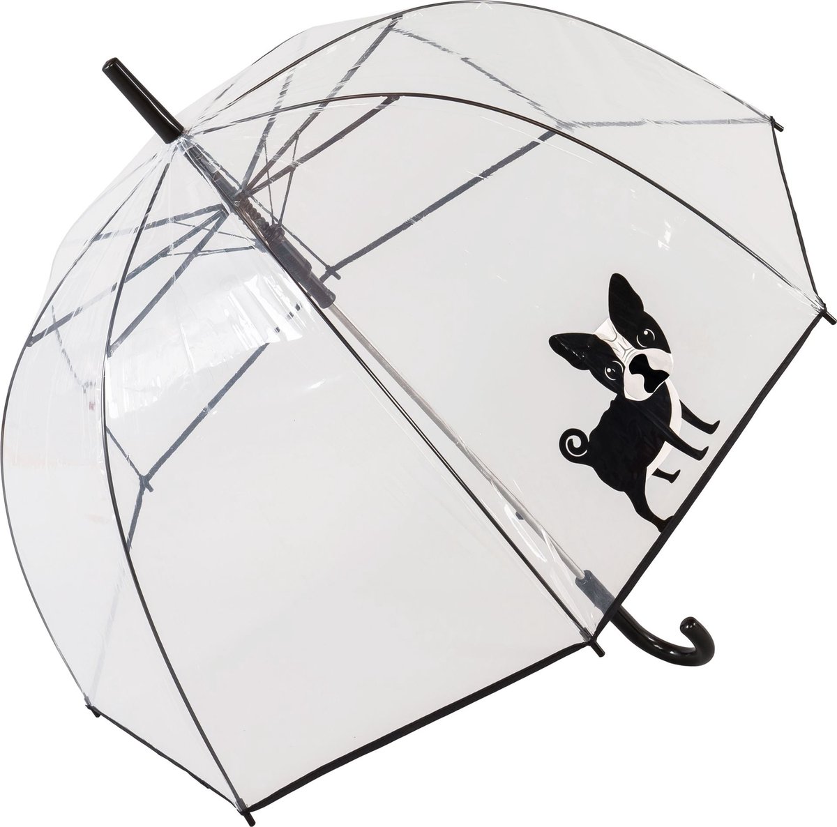 LE MONDE DU PARAPLUIE Doorzichtige paraplu in klokvorm met kattenmotief,Nieuwsgierige kat