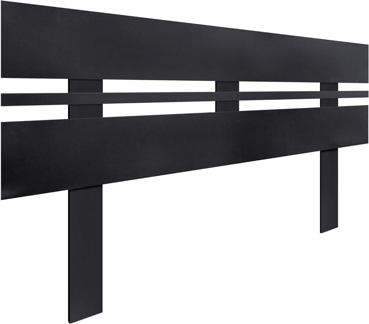 Hoofdbord met Poten - Bedombouw - Slaapkamer Aankleden - Gemaakt van Gerecycled Hout - 140x115 cm - Zwart