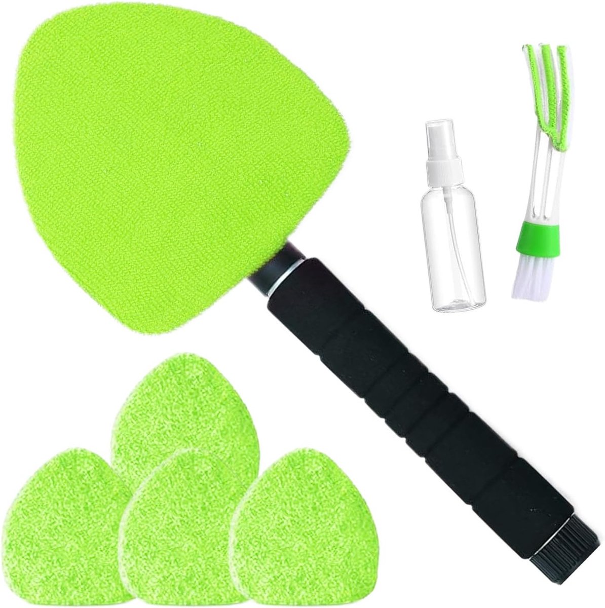 Ruit Reiniging Tool - Auto Wasborstel - Voertuig Onderhoud - 180 Graden Draaibaar - 41-57 cm - Groen