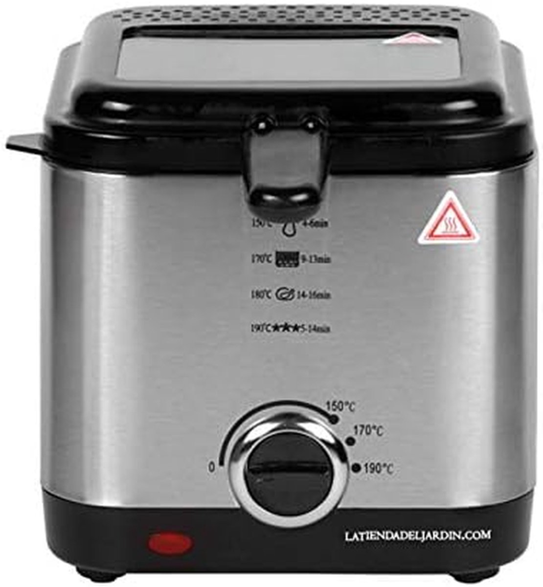 Elektrische Friteuse Kleine Frituurpan Lekkere Snacks Maken Instelbare Temperatuur 15 Liter Metallic
