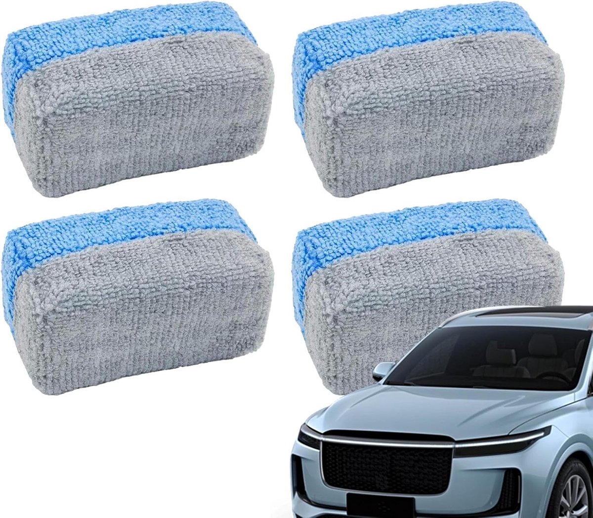 Applicatorpads - Reinigingssponsjes - Auto reinigen - Krasvrije lak - 4 stuks - Stijl 1