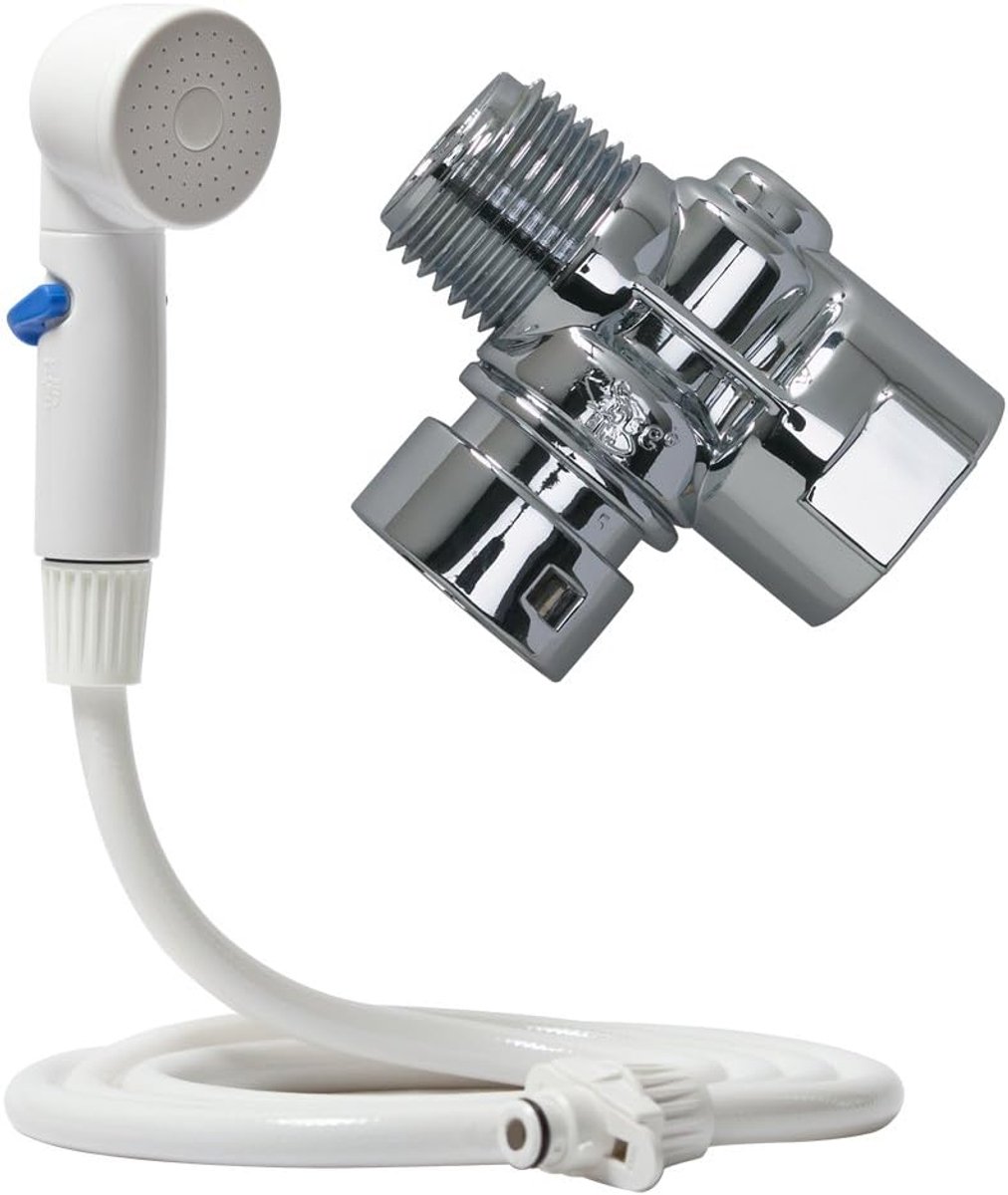 Tuinslang Spuitpistool - Haspel Sproeier - Buiten Water Geven - Snelkoppeling Systeem - 183 cm - Wit