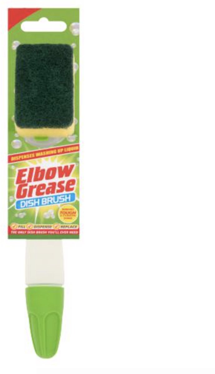 Elbow Grease Afwasborstel - Afwasaccessoire - met vloeistofcontainer, 1 stuk