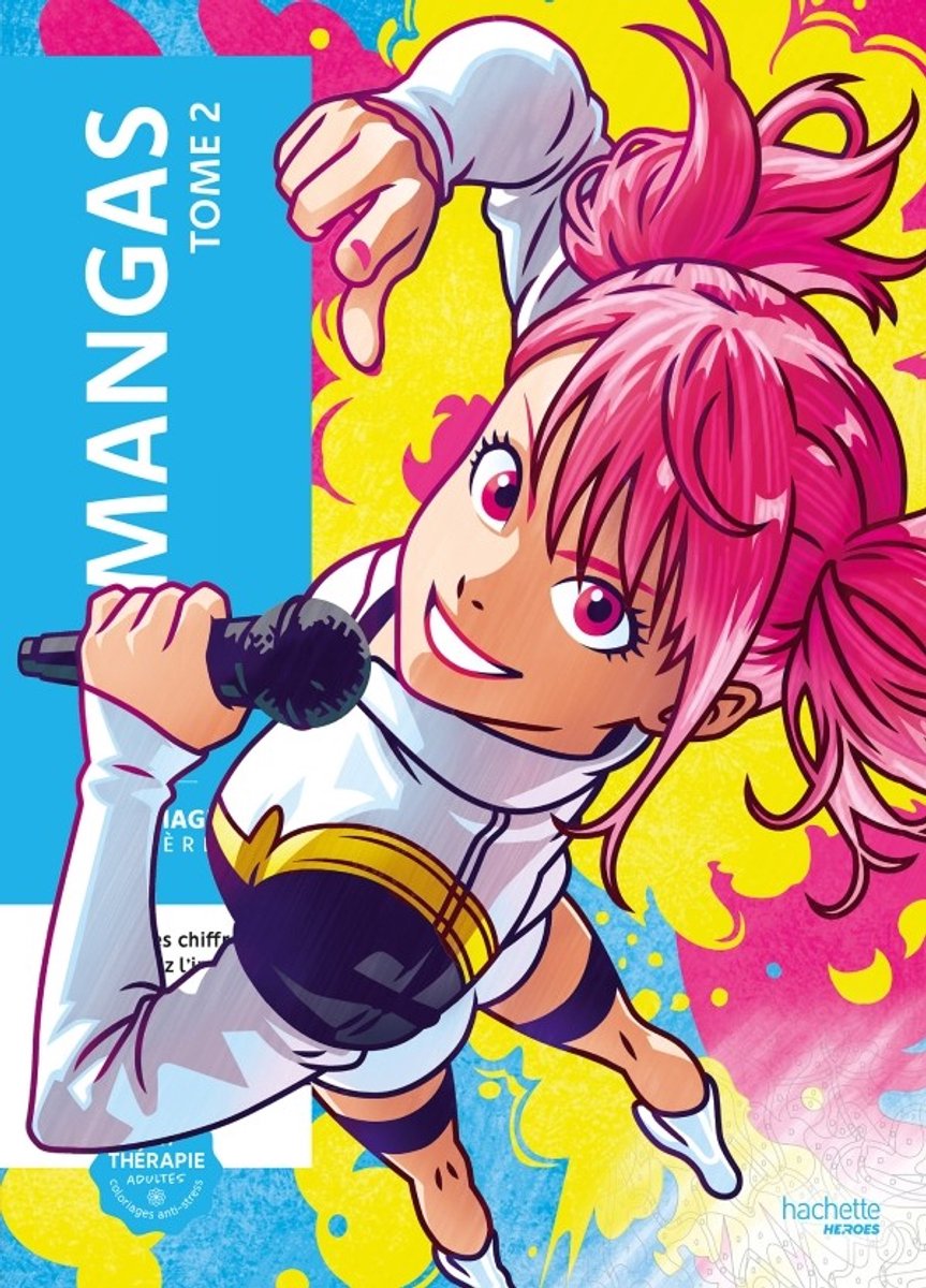 Art Thérapie Coloriages mystères COLORIAGES MYSTERES - MANGAS TOME 2 - Hachette - kleuren op nummer