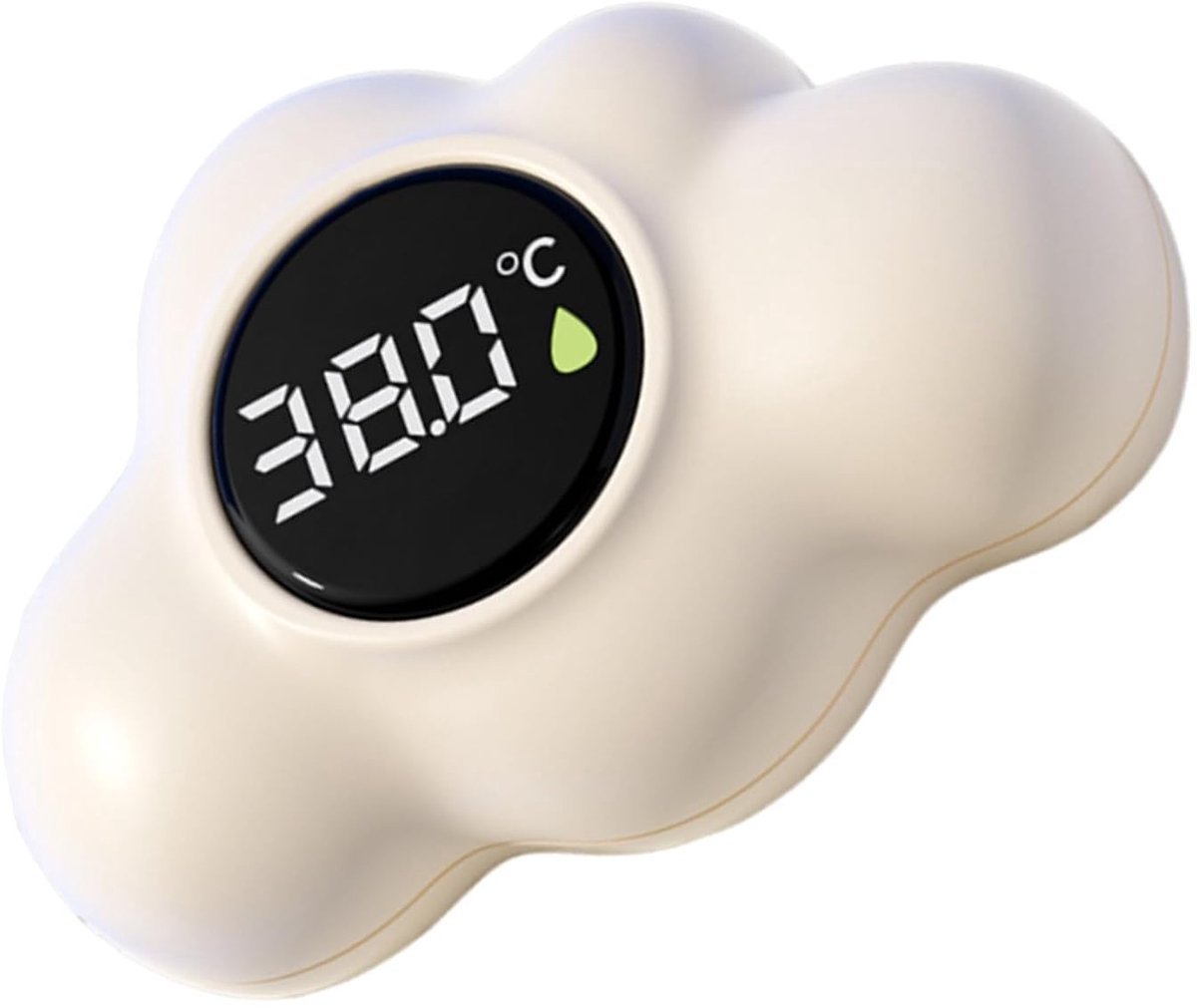 Badthermometer Wolk - Watermeter Baby - Veilig Baden - Kleurindicatie Temperatuur - 13 cm - Crèmekleurig