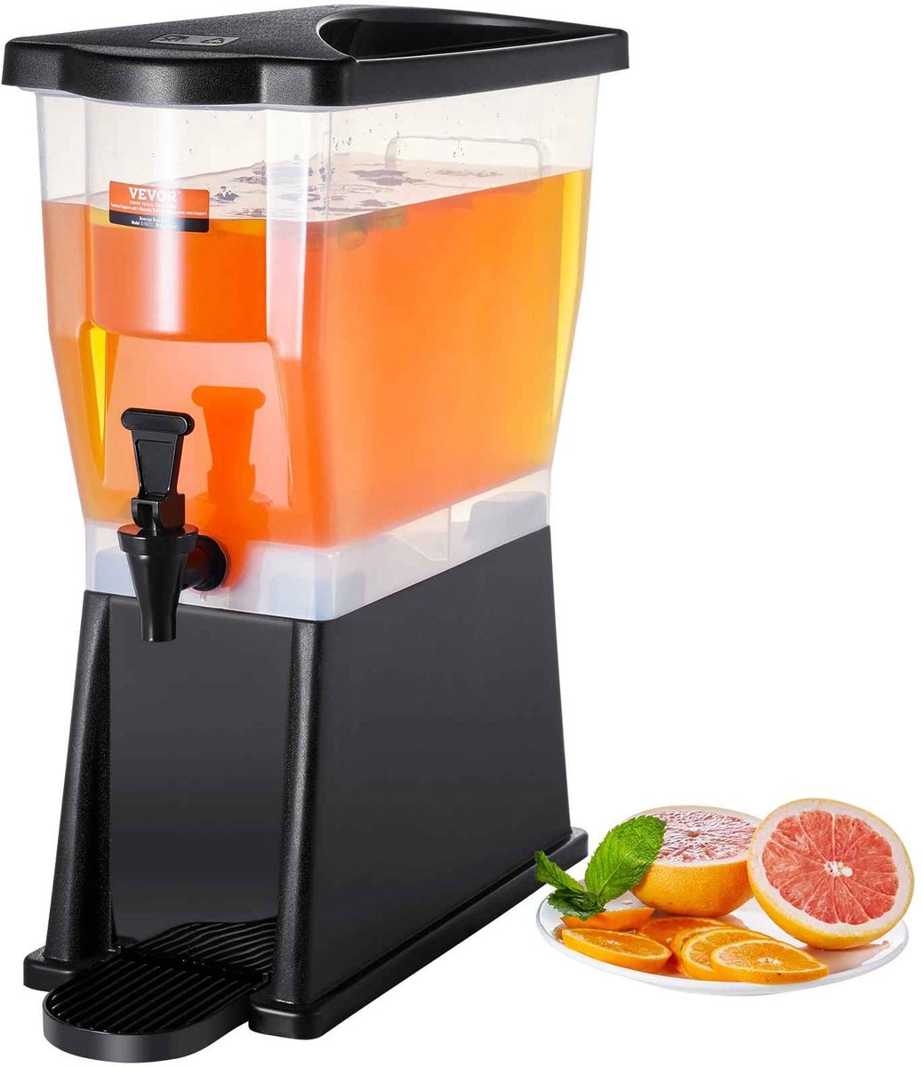 Casa Living Drankdispenser - 11 Liter Sapdispenser met Kraan - Kunststof Iced Tea Dispenser - Standaard en Deksel - Feestjes