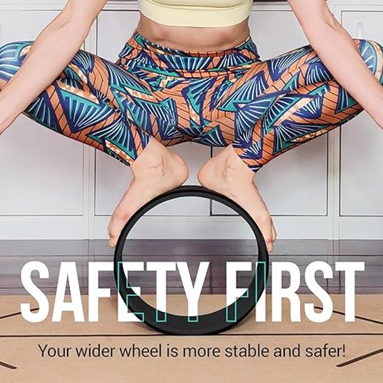 Extra Breed Yogawiel Set – Mini Yogawiel voor Beginners – Rugstretcher en Rugroller – Verbeter Houding en Mobiliteit – Verlicht Rugpijn – Yoga Wiel voor Thuis Fitness en Stretching — afbeelding 3