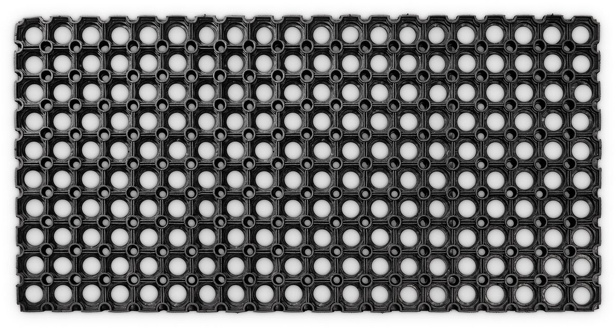 ANRO Deurmat Zwart 40x80cm Schoonloopmat Antislip Op Maat