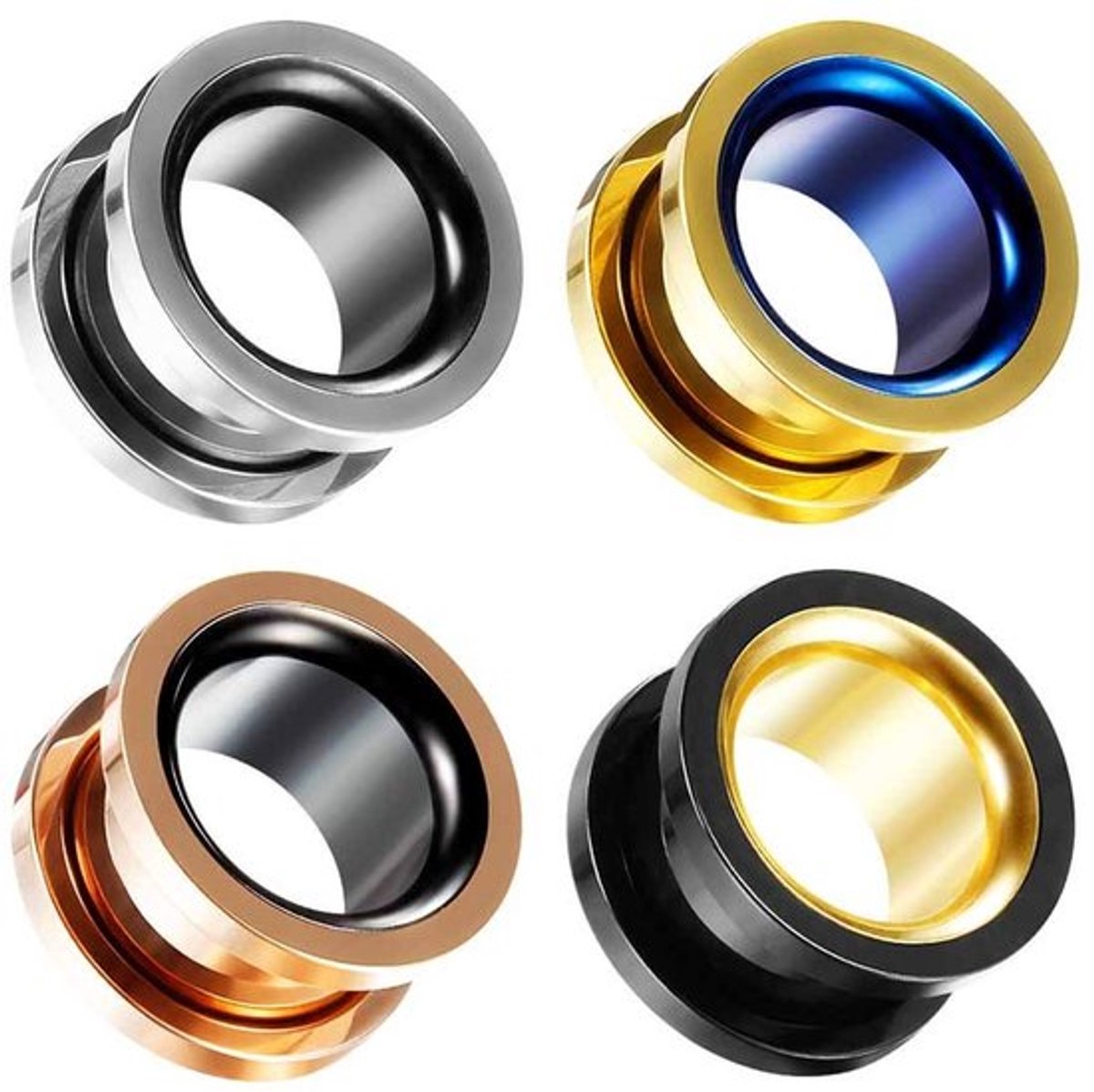 Oordopjes Roestvrij Staal - Unisex Oorplugs - Mooie Geschenkdoos - Meerdere Maten - Hoogwaardige Kwaliteit - Geschikt voor Iedereen