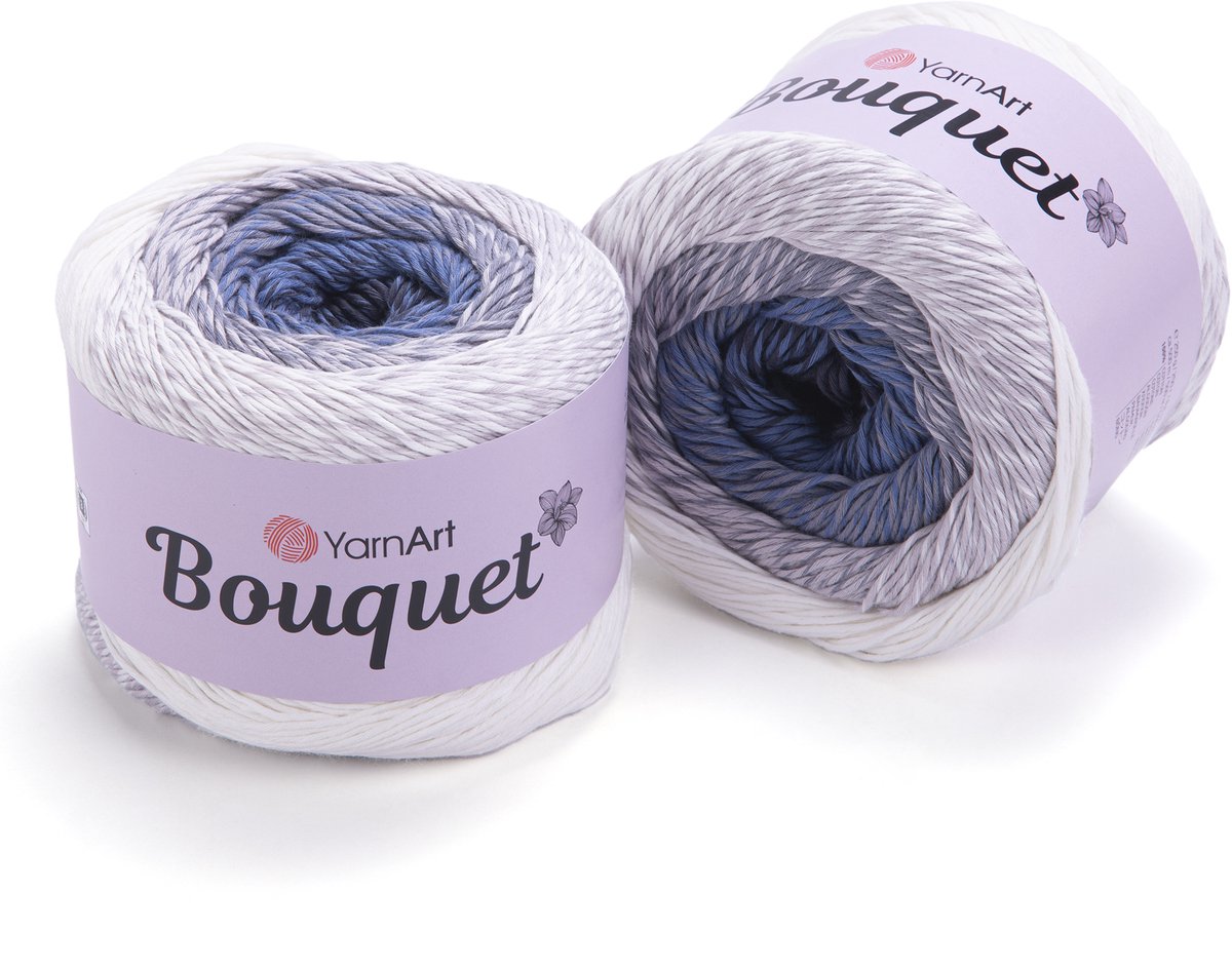 YarnArt Bouquet Verloopgaren (Gradient Cake) - 100% Katoen - voor Haken en Breien - 250g / 500m - Kleur 701