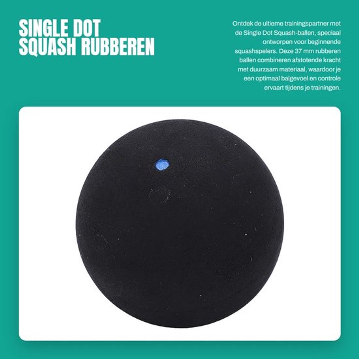 Squashballen Lichtgewicht - Slijtvaste Rubber - 37 Mm - Trainingsballen - Perfecte Balcontrole - Duurzaam en Niet Giftig - Squashball
