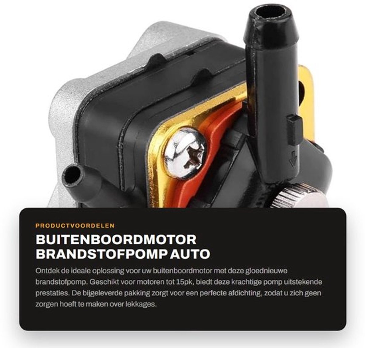 Brandstofpomp Gloednieuw - Elektrisch - Oliepomp - Pakking - Voor Evinrude 6-15pk - Metaal/Sparying Plastic - 40x40x32mm - Buitenboordmotorpomp