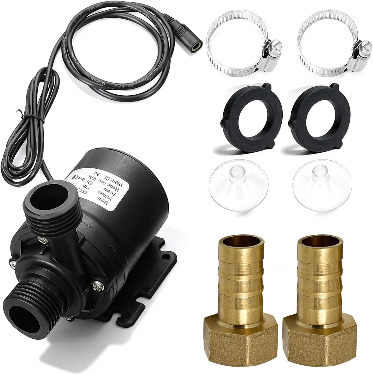 SnelShoppen - Mini-waterpomp 12 V, Dompelpomp, Borstelloze Motor, 800 L/h, Ideaal voor Aquarium, Fonteinen, Zwembaden, Circulatie en Kleine Watercircu