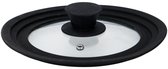 alpina Universele Glazen Deksel met Siliconen Rand - Pannendeksel voor Pannen 16/ 18/ 20 cm - Anti Spatdeksel - Vaatwasserbestendig - Glas