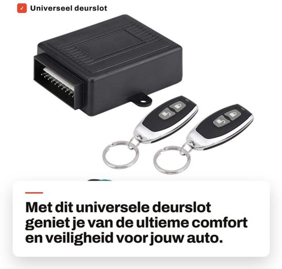 Universeel deurslot - Sleutelloos toegangssysteem - Centrale vergrendeling - Afstandsbedieningsset - Veiligheid - Auto en voertuig
