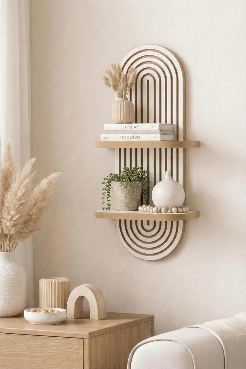 Asir - Wandplank - Wit - 35 x 25 x 6