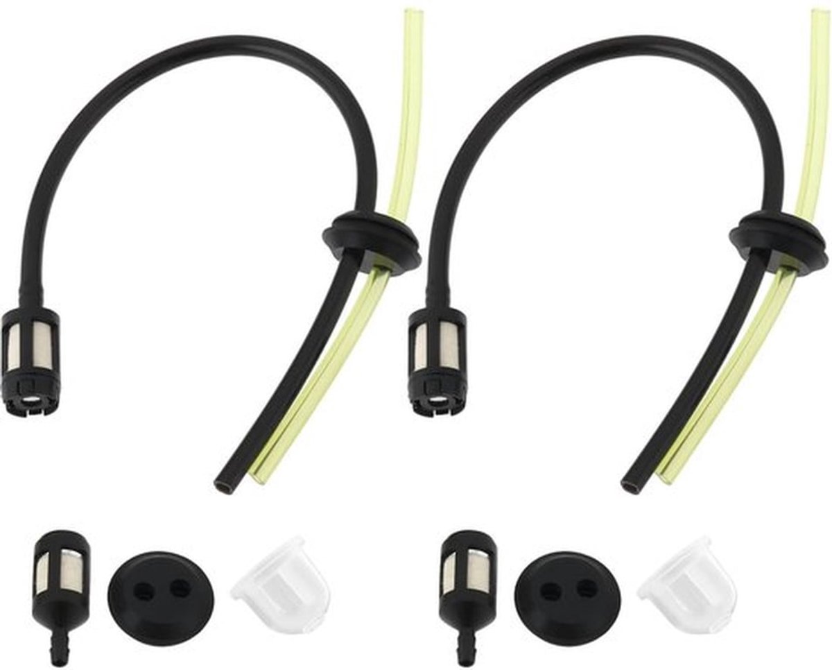 Brandstoffilter Set - Brandstofslang 3mm - Brandstofleiding 27.5cm - Benzineslang 2-takt - Vervangingsset voor motoren - Flexibel rubber/plastic
