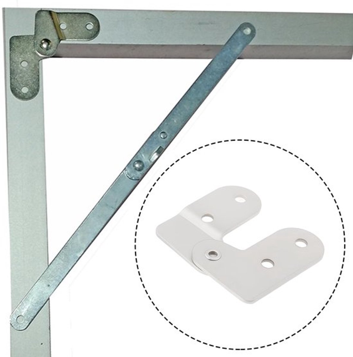Opvouwbare Scharnieren 180° - 2 Stuks - 75x33mm - Geschikt voor Ladder/Klaptafel - Stevig Materiaal - Ruimtebesparend Ontwerp - Vouwscharnier