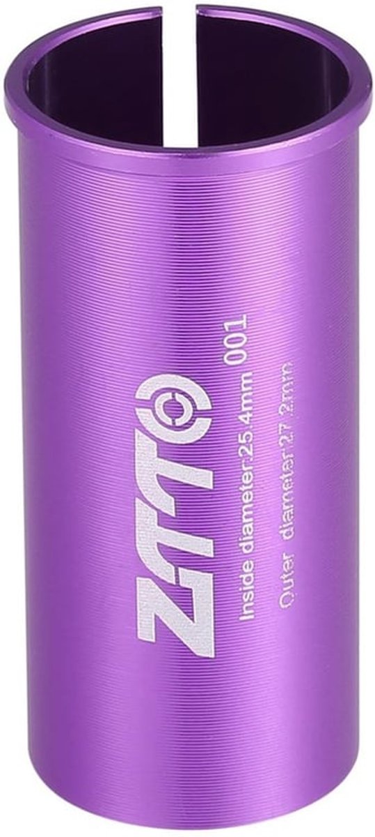 Fiets Zadelpen Adapter 25.4mm naar 27.2mm Paars