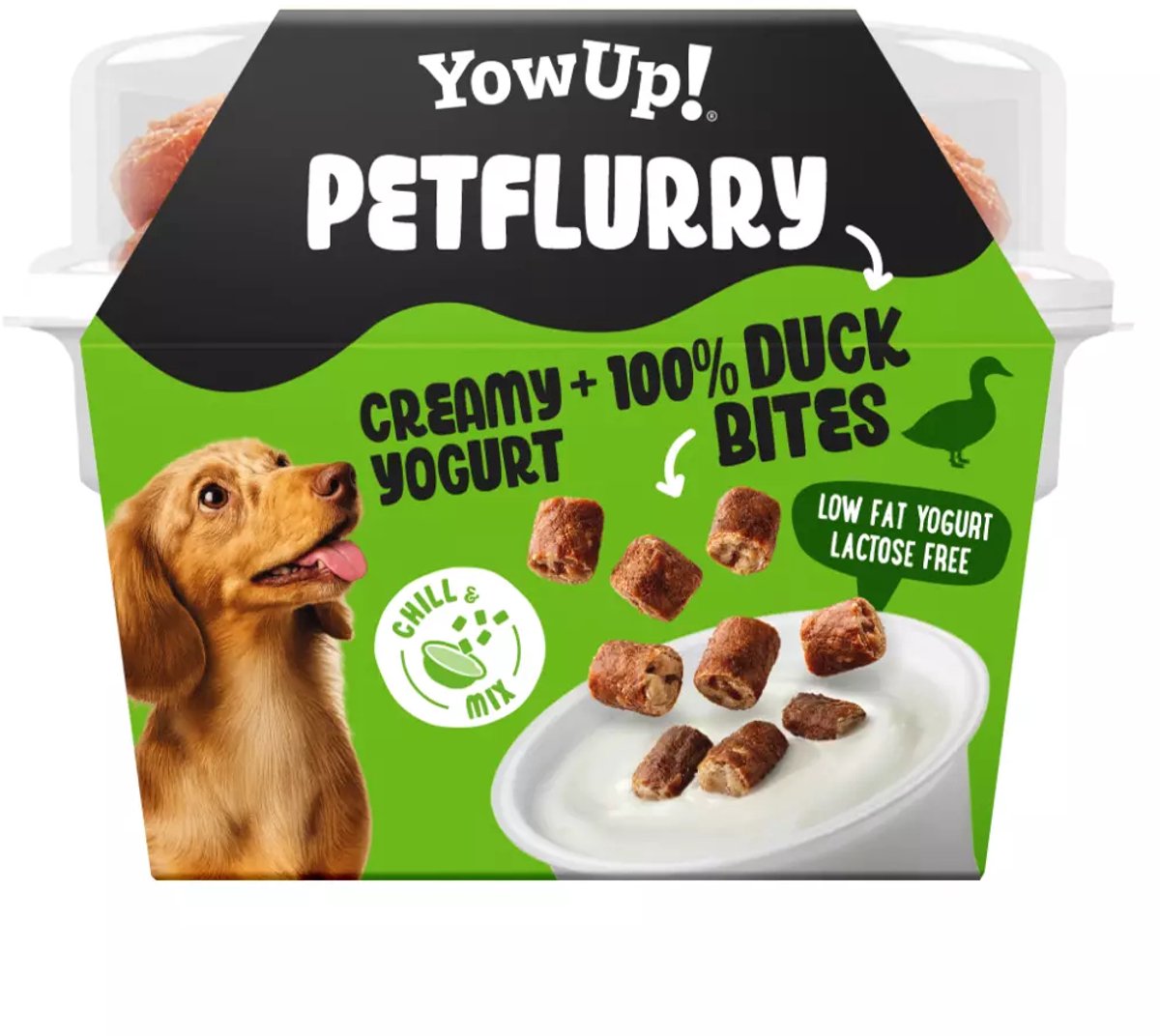 YowUp! PetFlurry Eend - Romige Hondensnack