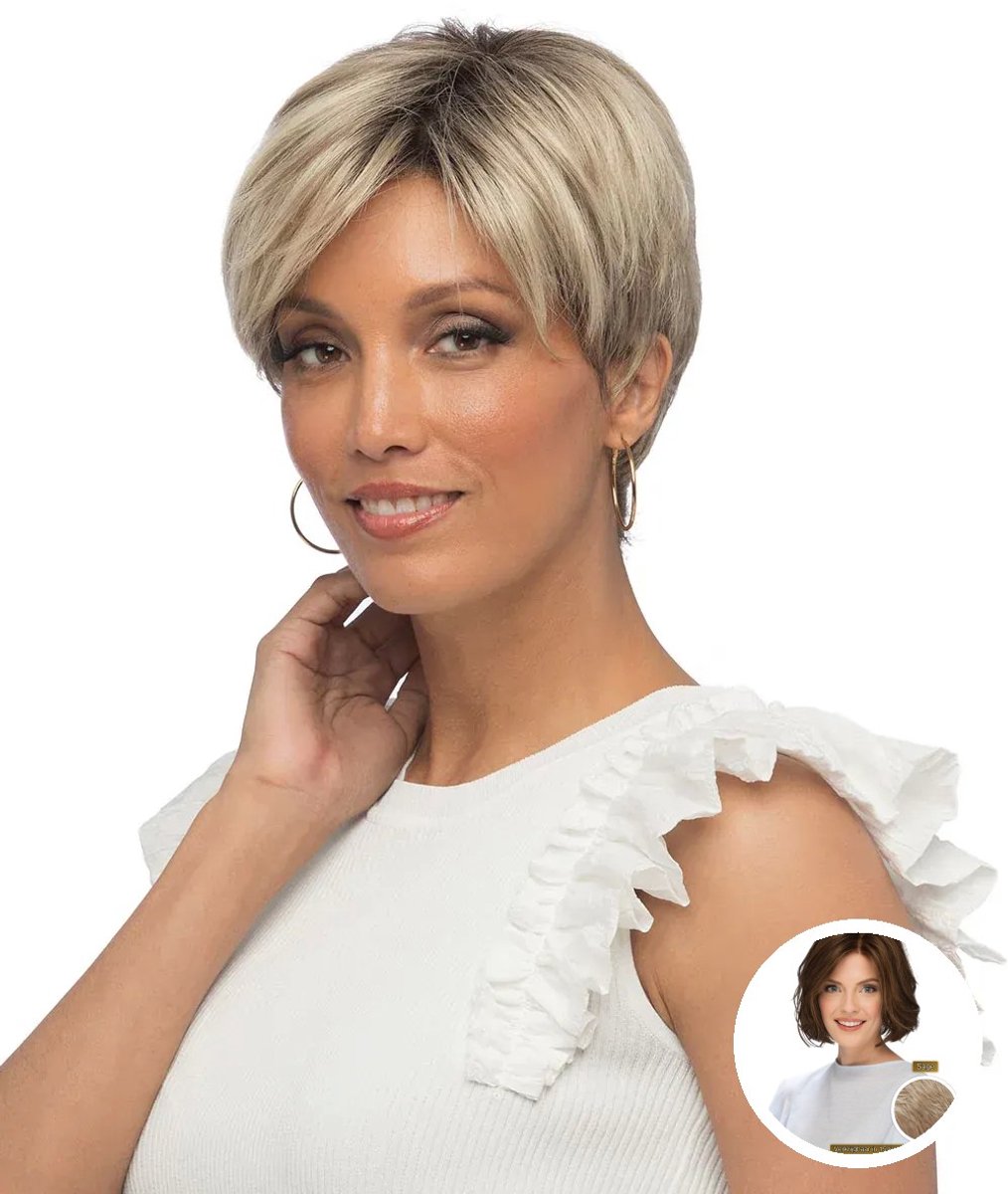 Estetica Designs Sage Synthetisch Haarwerk - Front Lace Line, Kort, Zwart, Kunsthaar