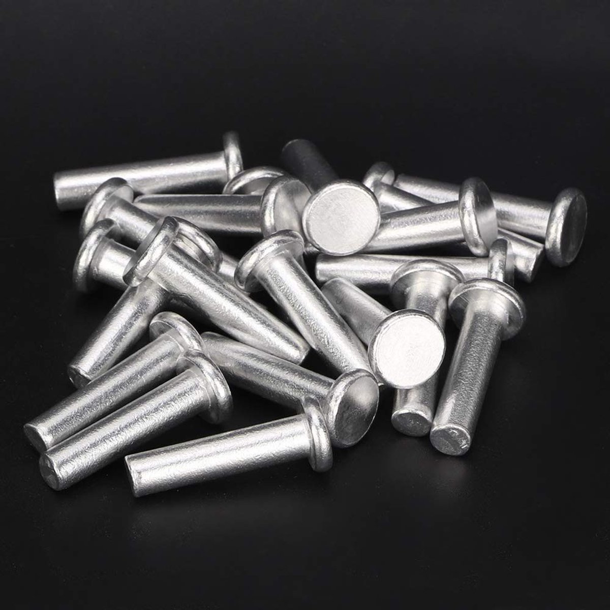 Massieve aluminium M6 klinknagelset, zeer sterke platkopklinknagels, geschikt voor houtbewerking.