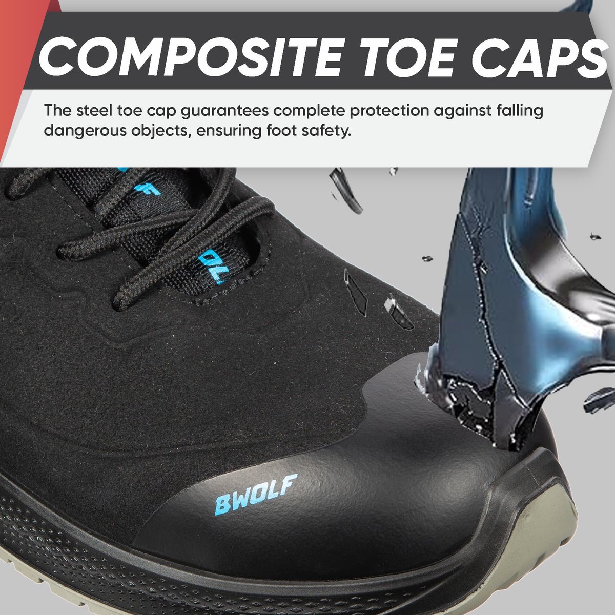 SnelShoppen - Veiligheidsschoenen Heren S3 ESD Composietneus Kevlar Zool Antislip Oliebestendig Zwart 41 - Werkschoenen voor Bouw en Industrie