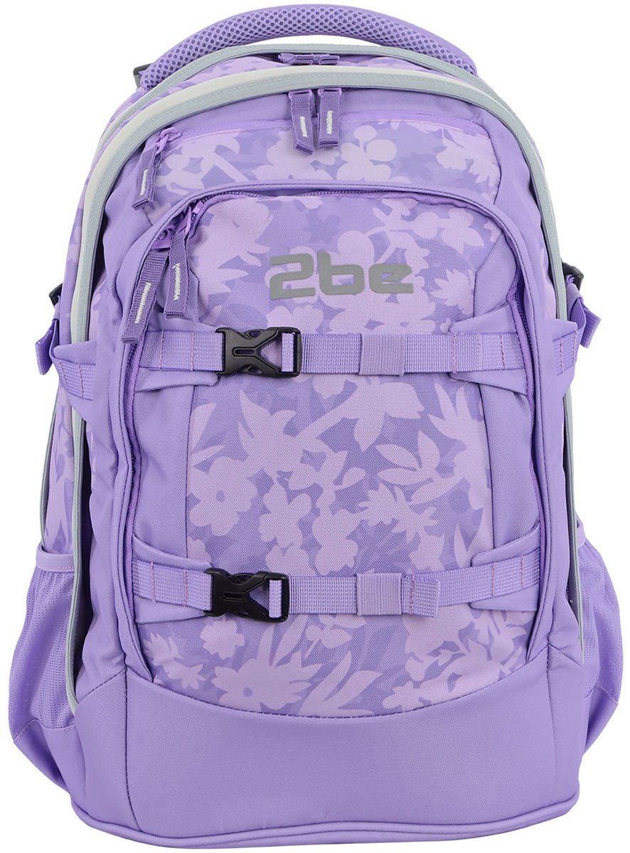 2be New Ergonomisch Schoolrugzak met 15 inch laptopvak - Lilac - Lila