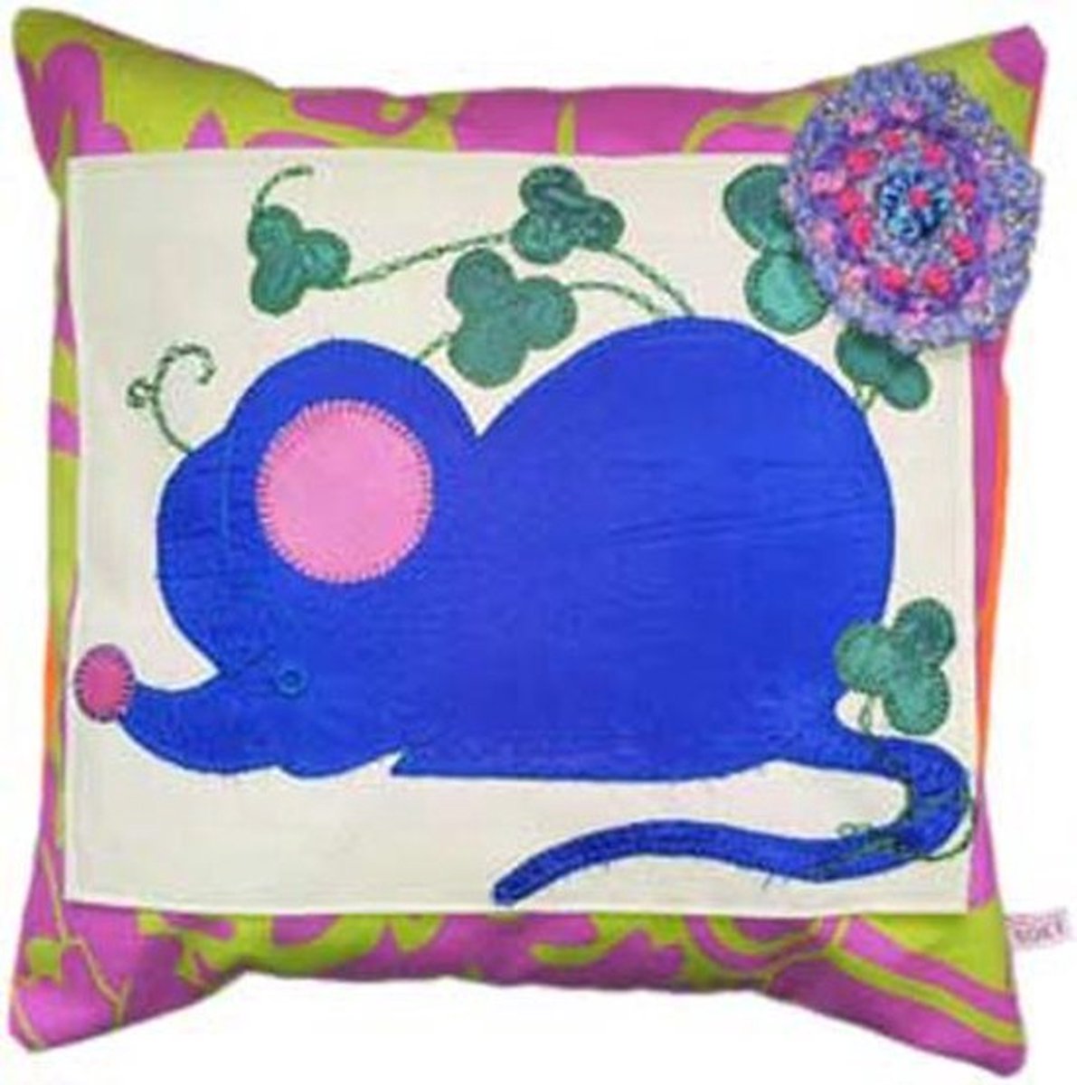 Toetie & Zo Handgemaakt Kussen Animaux Retro Muis, Kinderkamer