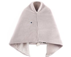 Draadloze Poncho met 3 wamte standen - Omslagdoek - Elektrische deken - Warmtekussen - Antraciet - STAUS&BACH Solace
