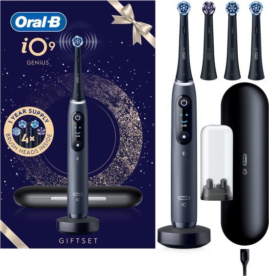Oral-B iO 9 Zwart Holiday Edition met 4 opzetborstels