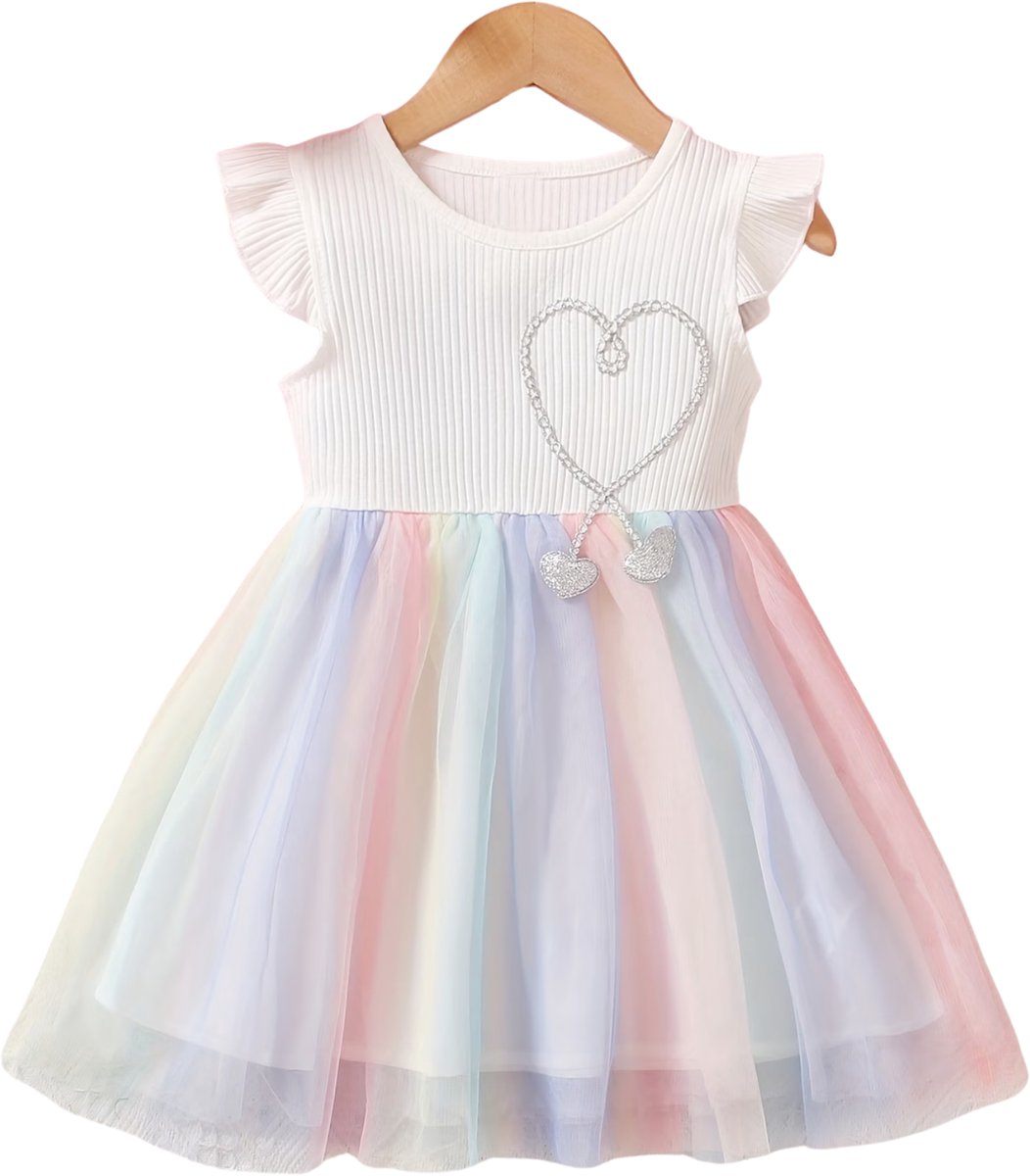 Currero Zomerjurk Meisjes Zomerjurken Kinderen Jurk Meisje Ibiza Stijl Sundress Kinderkleding 1-2 Jaar Wit
