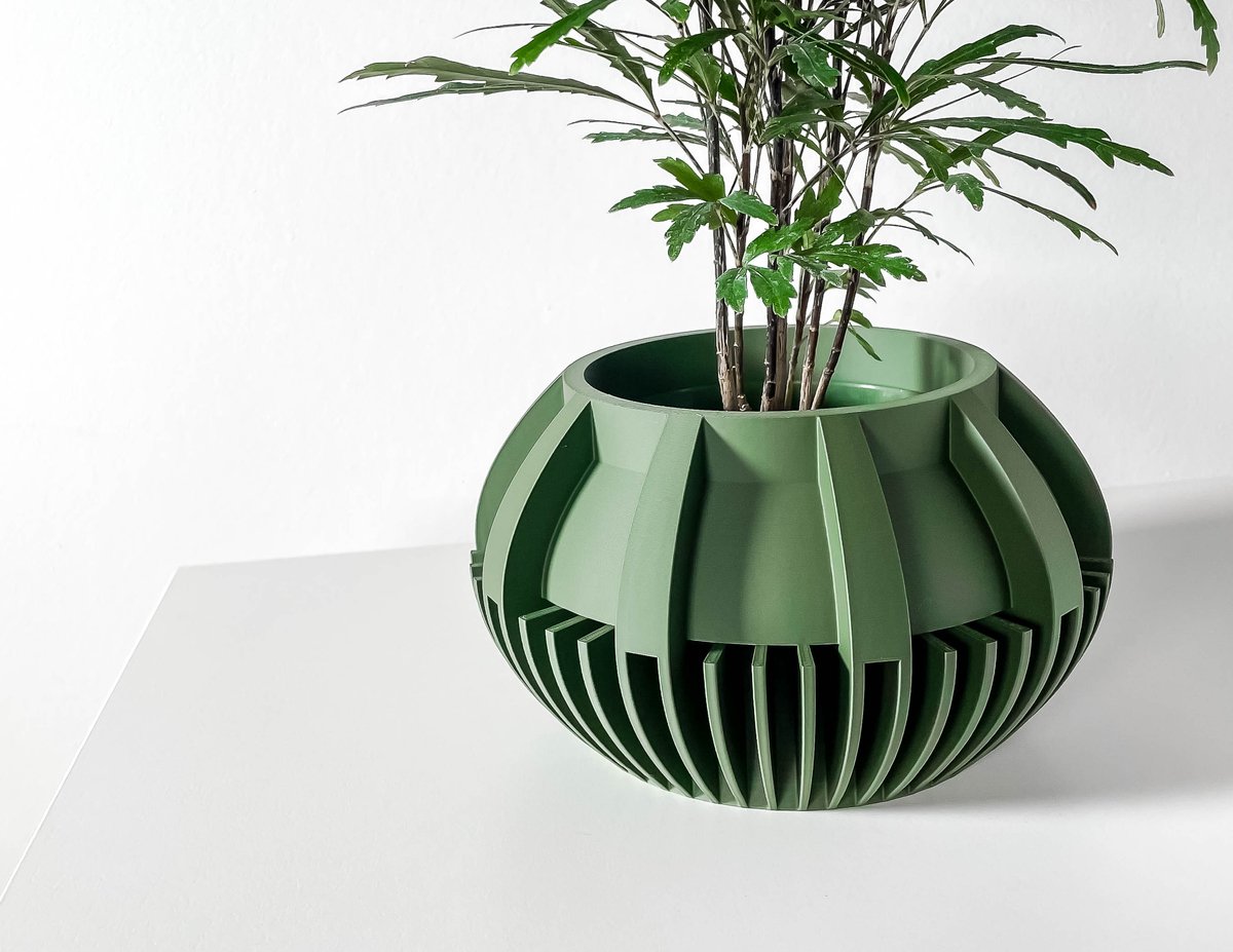 Skushy Loso Bloempot - Moderne Designpot voor Kamerplanten - Sculpturale Plantenpot voor Woonkamer en Kantoor - Premium Woondecoratie