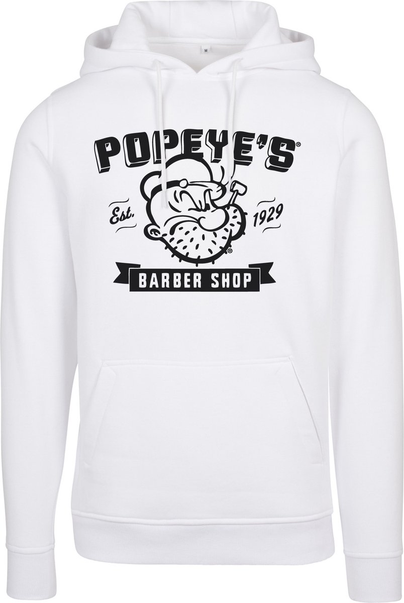 Merchcode Popeye - Popeye Barber Shop Hoodie/trui - M - Wit