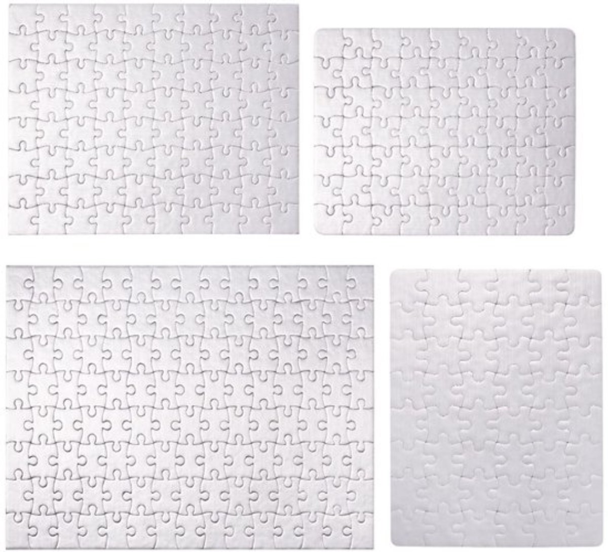 Sublider-puzzels 4 Stijlen - Warmteoverdrachtpuzzels - Doe-het-zelf Handwerk - Rechthoekig Papier - 80/120 Stukken - Afmetingen 13x18/20x29 cm