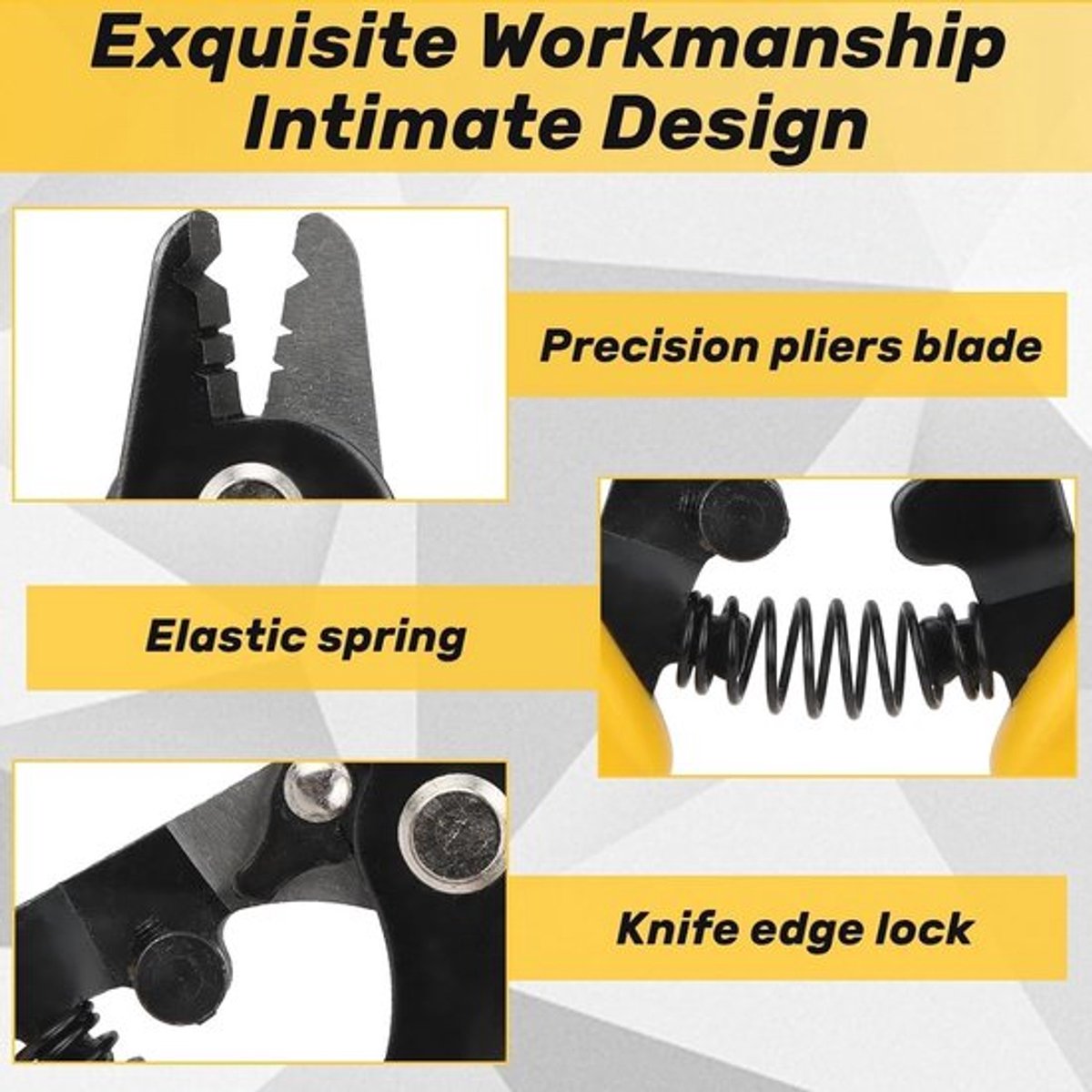 Glasvezelstripper Ergonomisch - 3 Poorten - Precisie Snijoppervlak - V-vormige Klep - Hex Sleutel - Comfortabele Handgreep - Fiber Stripper