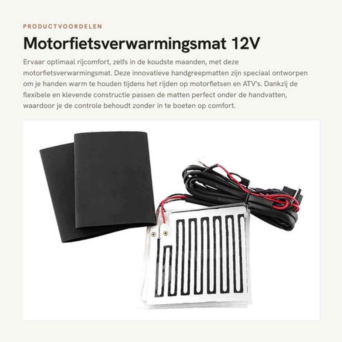 Handgreepmatten 12V - Verwarmd - Flexibel - Geschikt voor motorfietsen/ATV - Innovatief ontwerp - Houdt handen warm - Handwarmers