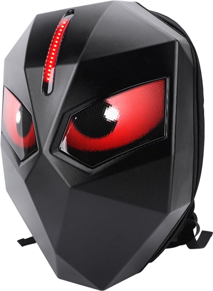GYW Cyber LED Backpack 6096B - Rugzak - Zwart - Dubbel LED Scherm - Bluetooth App Besturing - Personaliseerbare Animaties-Voor Motorrijders