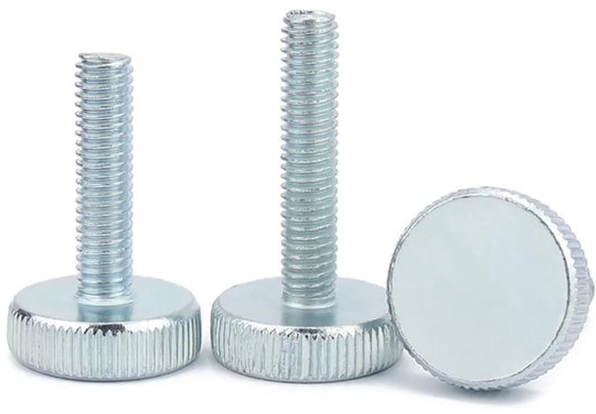 Duimschroeven Gekarteld - M3x12mm - 20 Stuks - Verzinkt - Handmatig - Roestbestendig - Hoogwaardige Koolstofstaal - Handschroeven