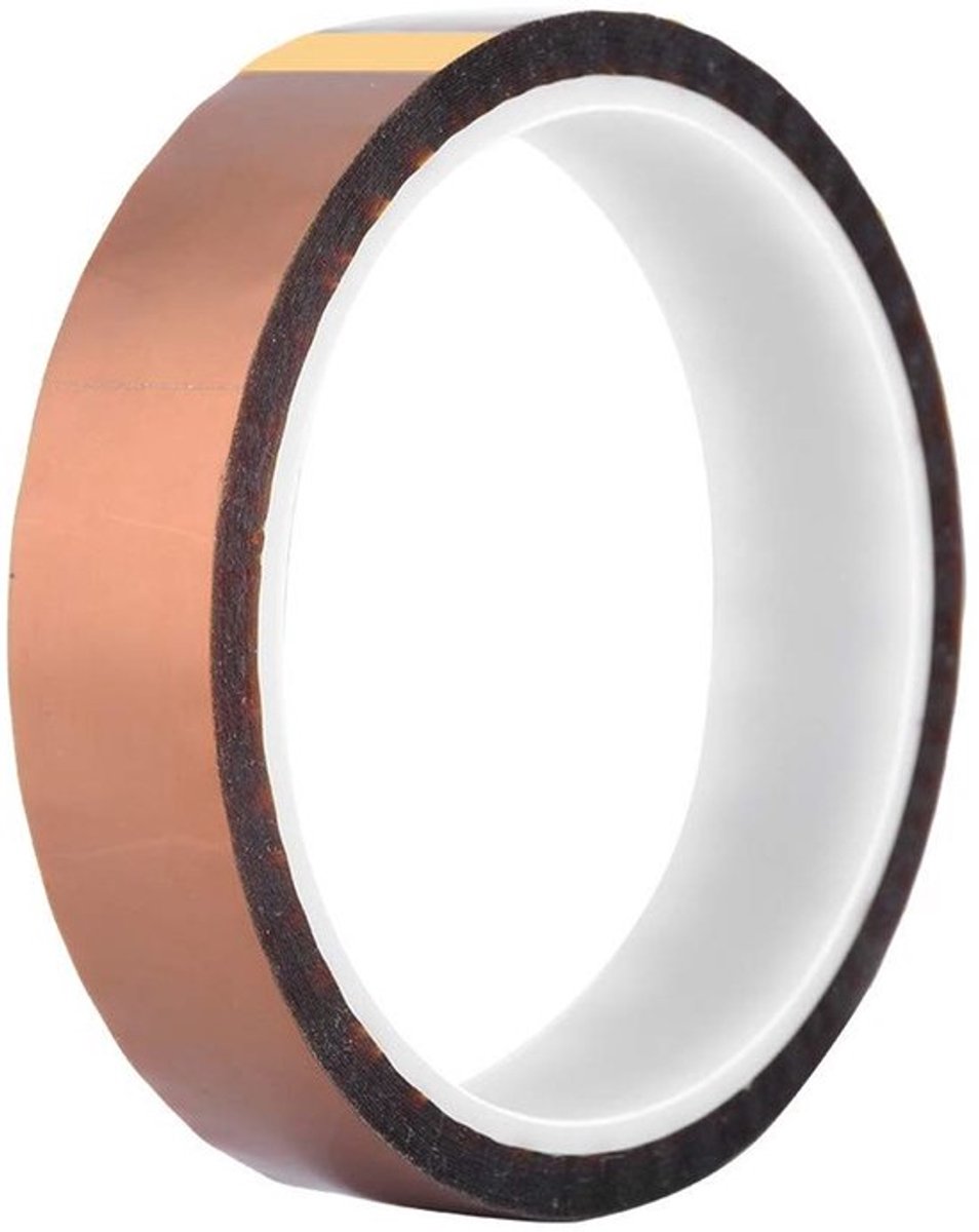 Masking Tape - Hoge Temperatuur - 300 graden weerbestendig - 20mm - Hittebestendig - Ideaal voor elektrische toepassingen en meer