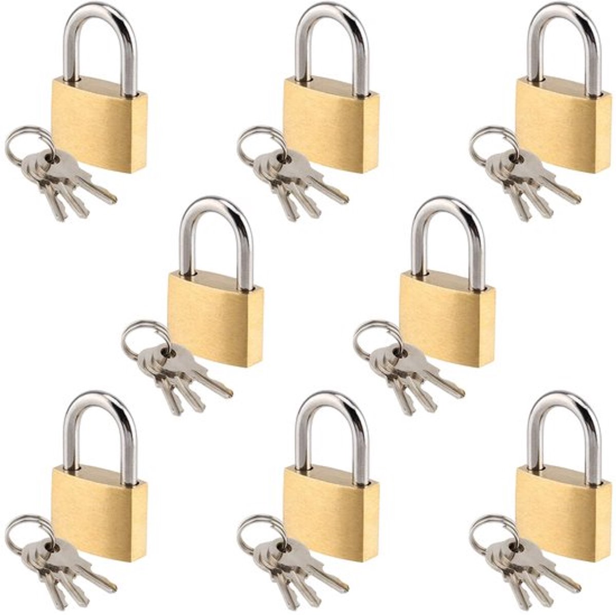 Mini-hangslot - Kofferslot klein met sleutel - Compact en licht - Bagageslot voor koffer - Veiligheid voor reizen - Geschikt voor kluisjes