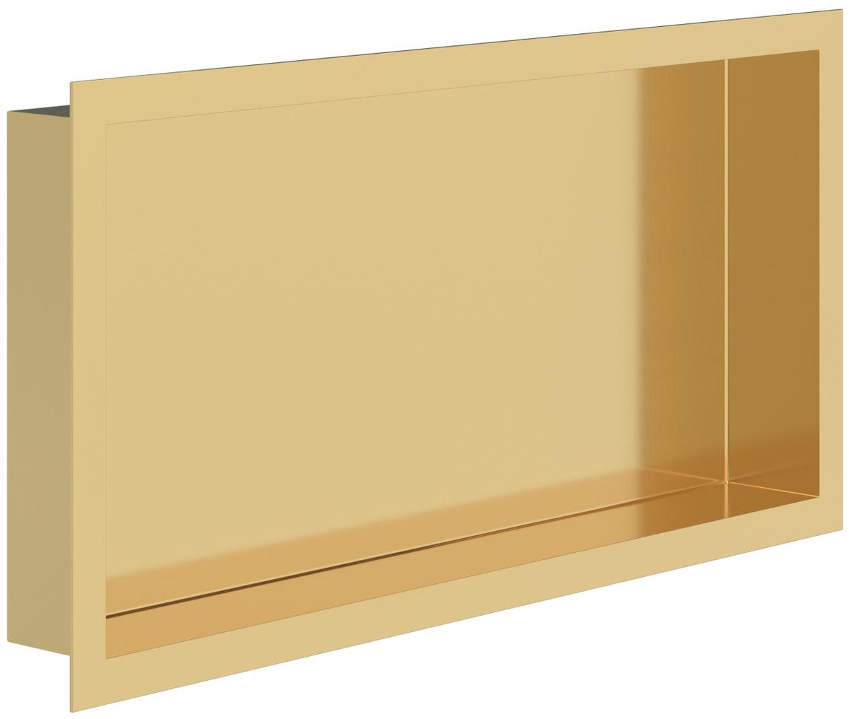 ZIMMER Inbouwnis CORE 60x30 cm Goud – RVS Douchenis – Diepte 10 cm – Naadloos & Waterdicht