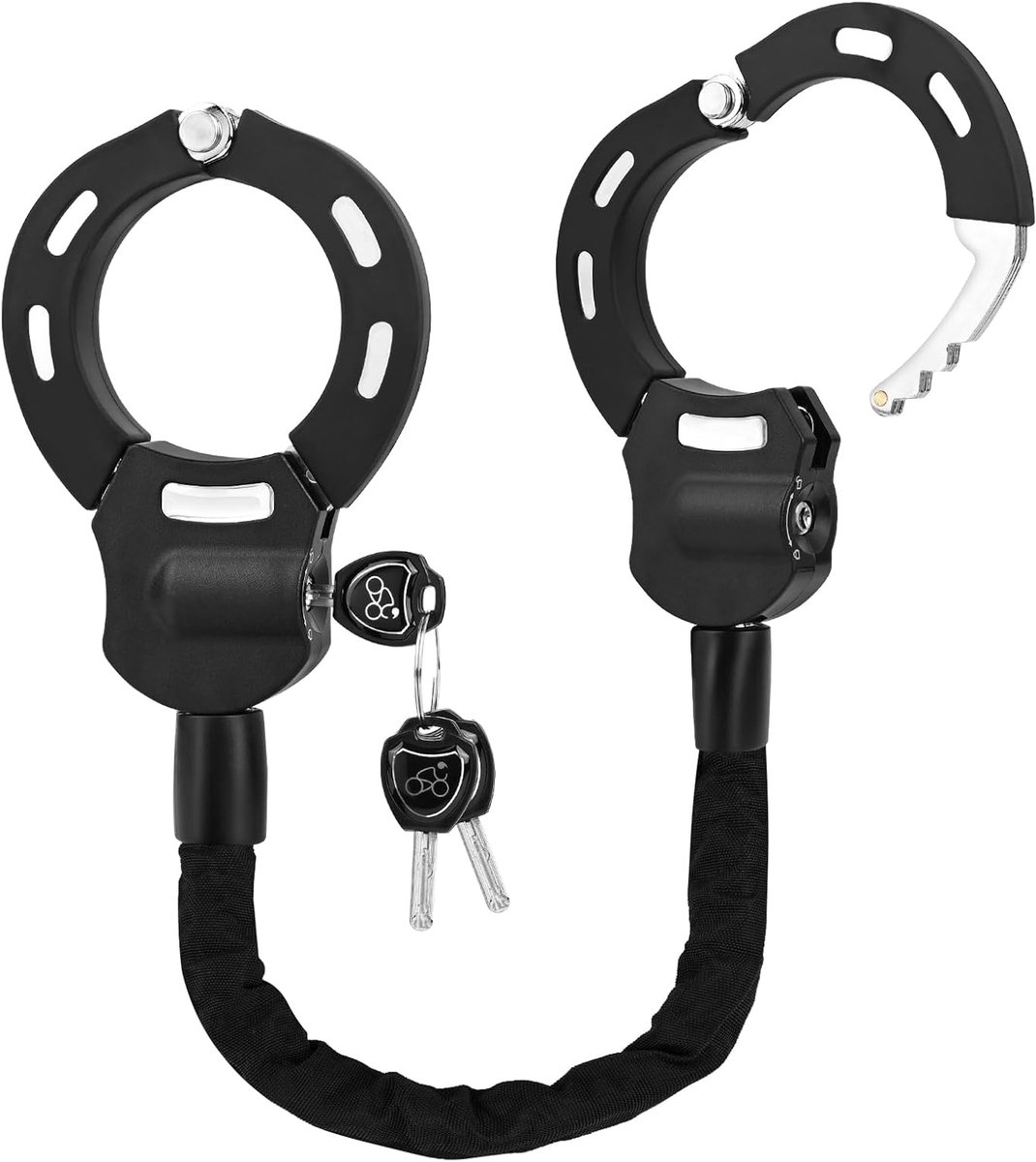 SnelShoppen - E Scooter Slot, Handboeislot met Sleutel, Hoog Beveiligingsslot voor Scooter, Fiets & E-Bike, 93CM, 1.46KG, Rubberen Lock-Huls